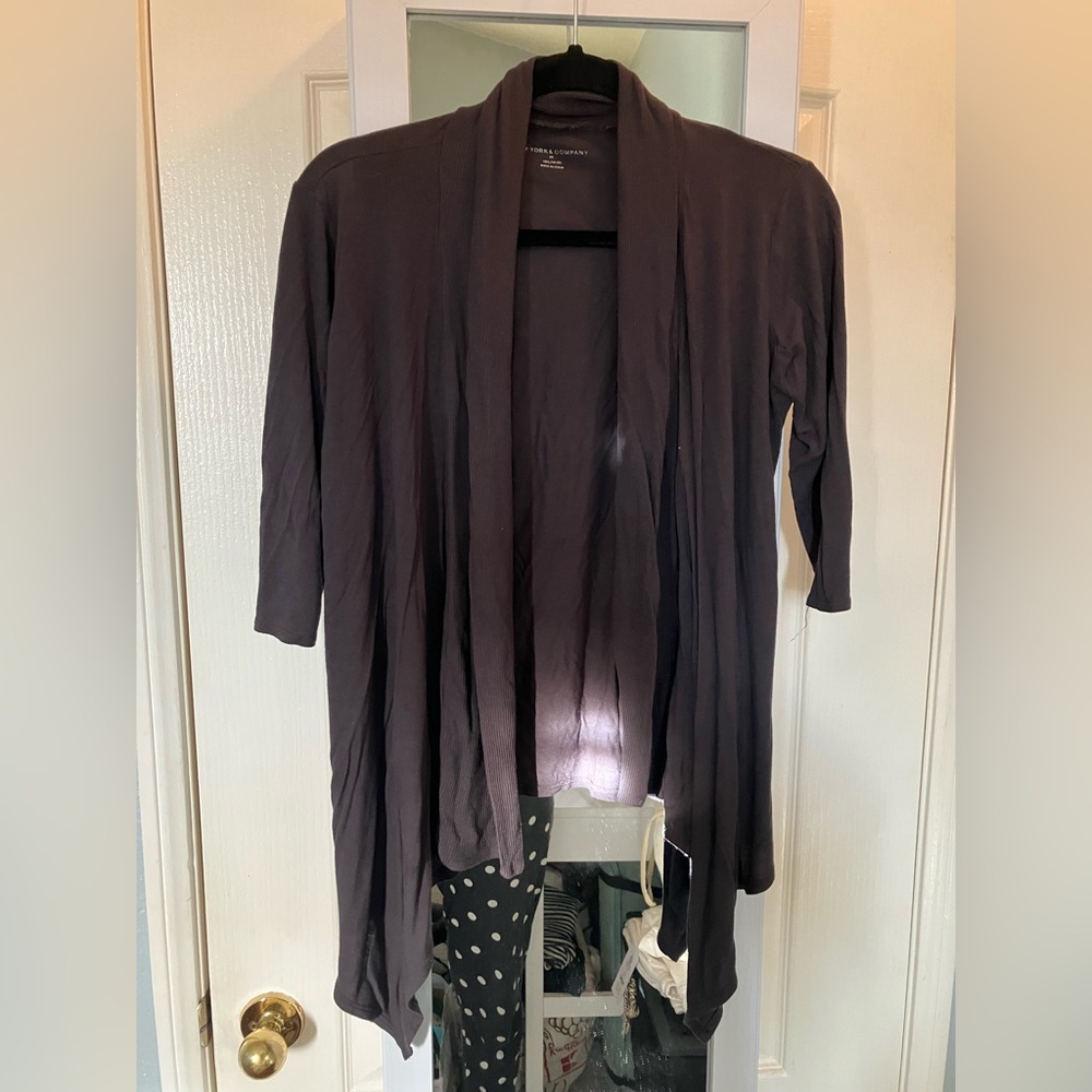 New York & Company Charcoal Cardigan